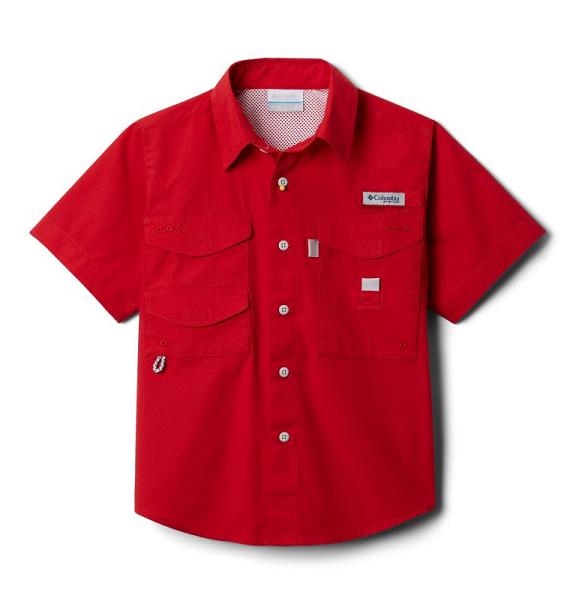 Columbia PFG Bonehead Shirts Red For Boys NZ56014 New Zealand